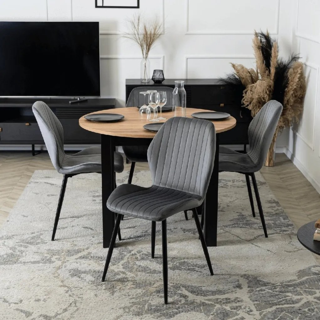 PROXIMA.store - Okrúhly rozkladací stôl HARRY FARBA: dub craft