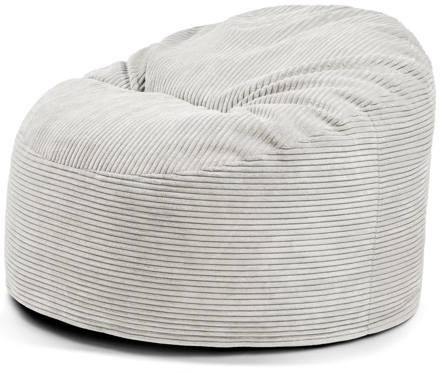 Krémový menčestrový detský sedací vak Om 85 – SLOWDOWN