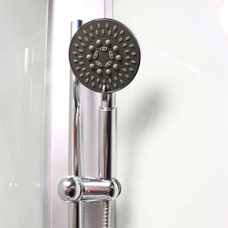Mereo Mereo, Sprchový, so strechou, štvorcový, satin ALU, sklo Point, zadne steny bielé, MER-CK34122KBSW
