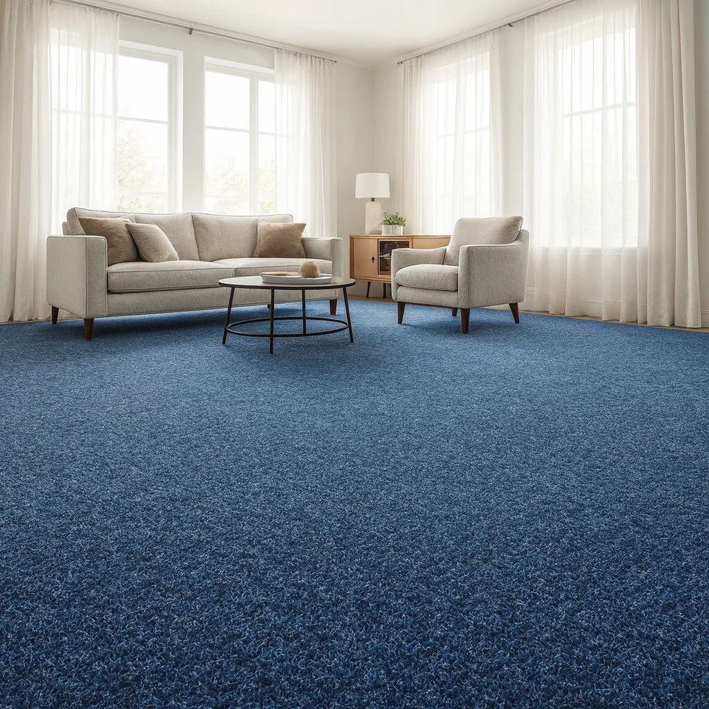 Koberec metráž Primavera 586, na mieru, šíře 4m, modrá, resine, chodba / predsieň, Beaulieu International Group