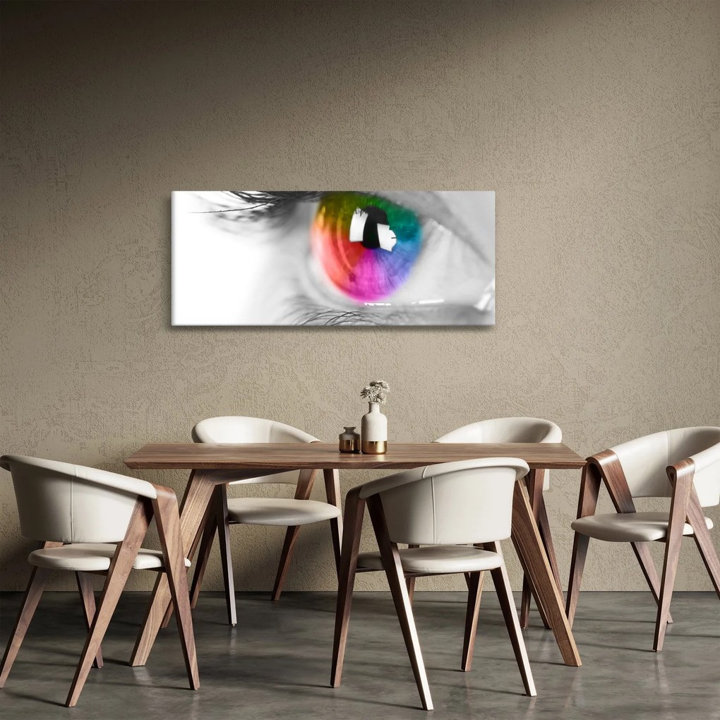 Obraz - Očná dúhovka (120x50 cm)