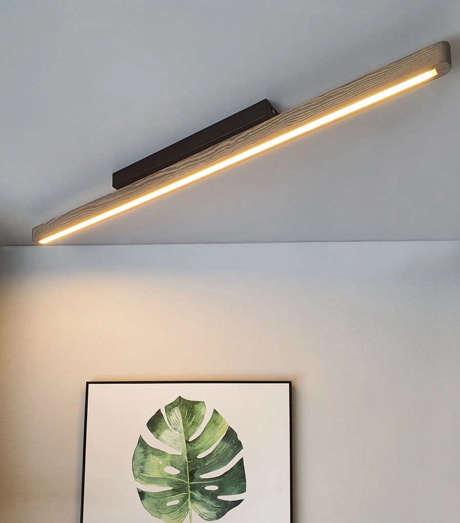 Stropné svietidlo Forestier 1xLED 12V integrované 12W sivá morená borovica/čierna