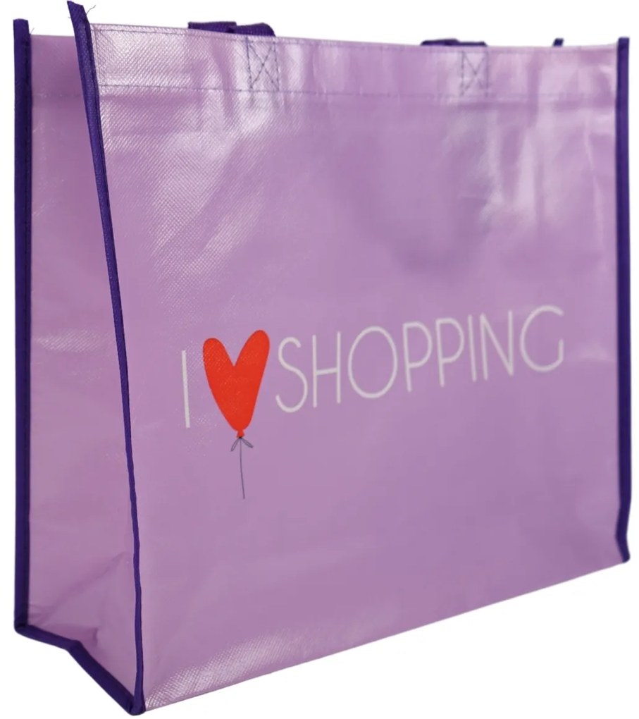 Nákupná taška SHOP & GO 37 cm - viac variantov Varianta: I love shopping