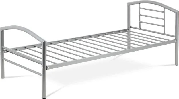 Kovová posteľ 90 cm strieborná BED-1900 SIL