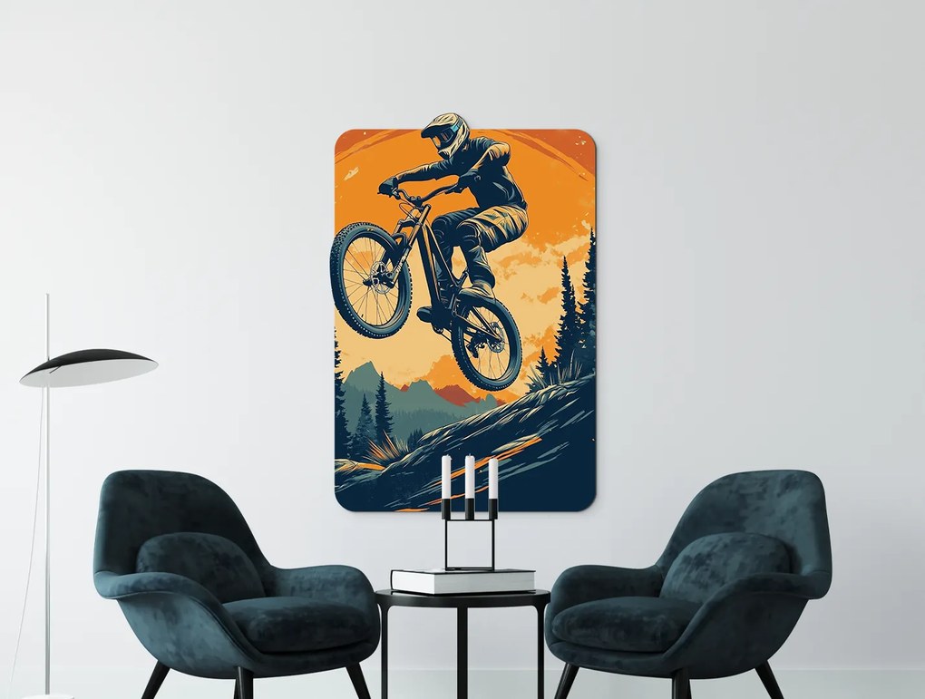 drevko | Obraz na stenu Na bicykli v teréne 70 x 47 cm