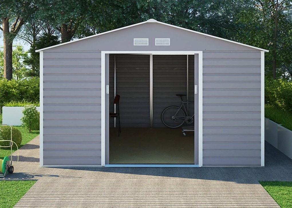 Záhradný domček G21- 340 x 382 cm, šedý