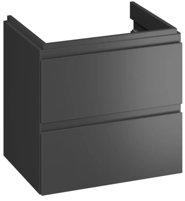 Cersanit Moduo, závesná umývadlová skrinka 60x45x57 cm, antracitová matná, S590-068-DSM