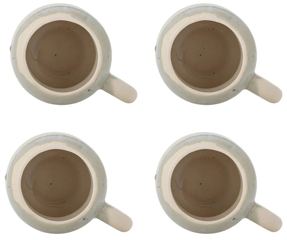 Modré/krémové hrnčeky v súprave 4 ks z kameniny 400 ml Luna – Bloomingville