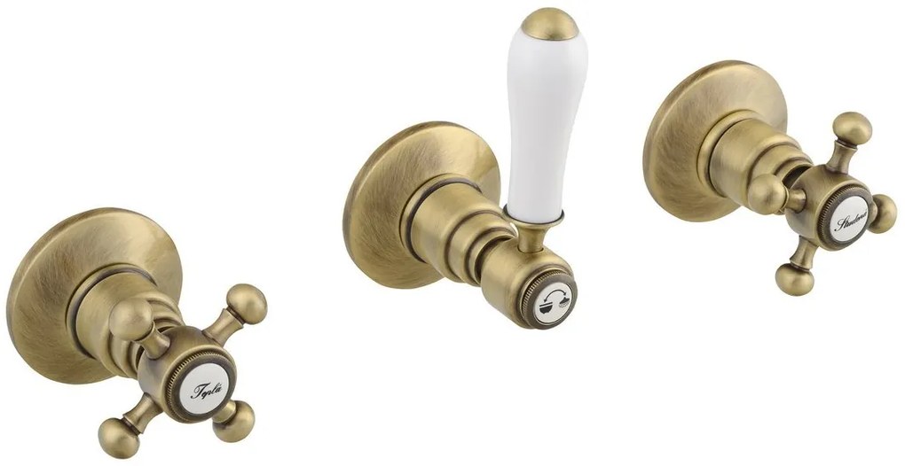 Reitano Rubinetteria Reitano Rubinetteria, ANTEA podomietková sprchová batéria, 2 výstupy, bronz, SET305-106