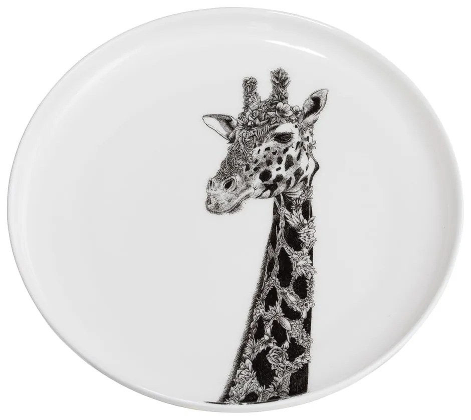 Biely porcelánový tanier Maxwell & Williams Marini Ferlazzo Giraffe, ø 20 cm