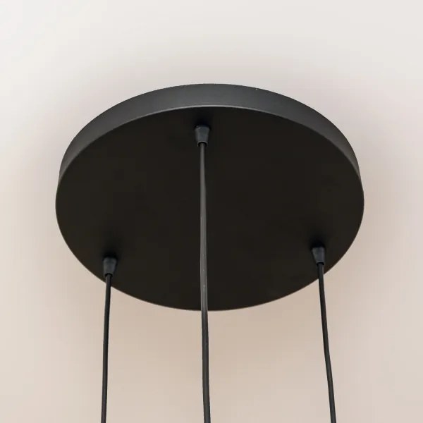 Luster na lanku SOLANO 3xE27/15W/230V čierna/zlatá