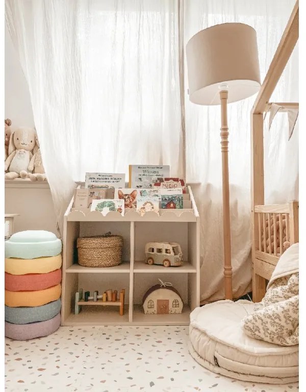 Bellamy Detská knižnica BOOK NOOK SNOW 71x76 cm, biela