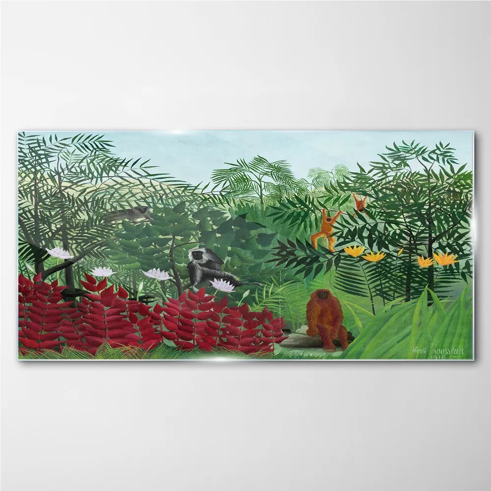 Sklenený obraz Tropické las henri rousseau