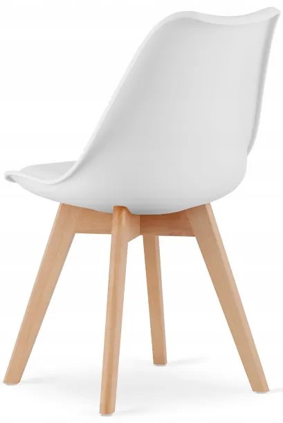 Jedálenský stôl TODI biely 80 cm so štyrmi stoličkami MARK biele