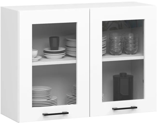 Kuchynská linka OLIWIA 1.8 m s vitrínou biela