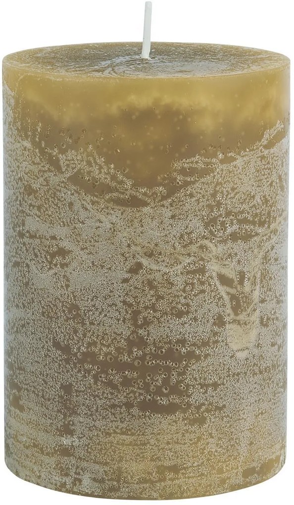 IB LAURSEN Okrúhla sviečka Rustic Mustard 10 cm