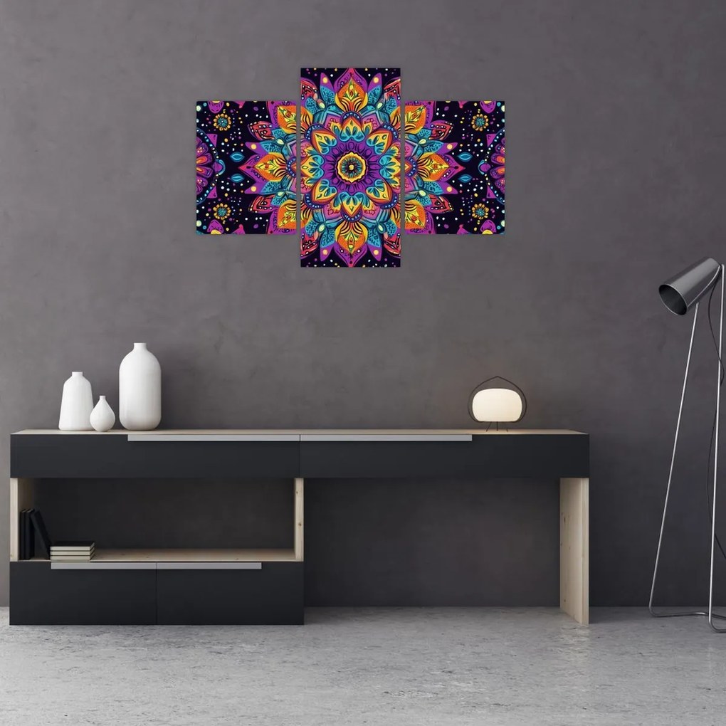Obraz - Kaleidoskopická mandala (90x60 cm)