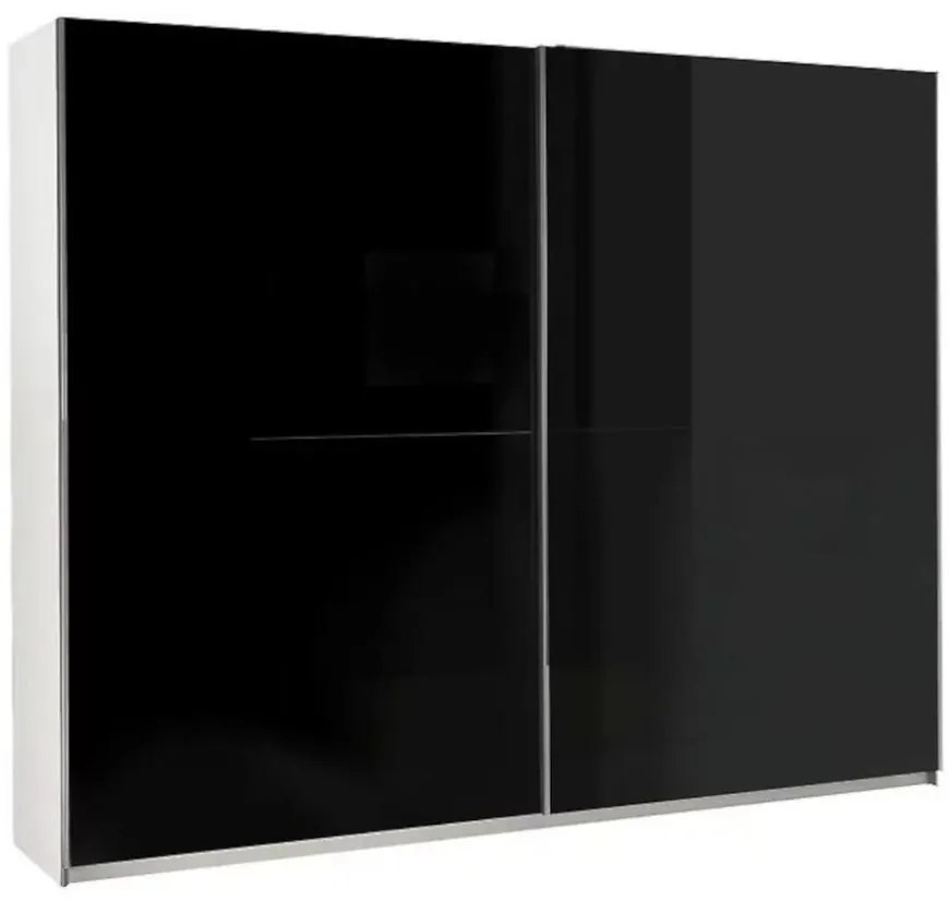 Skriňa Lux 1 čierna/biela 244 cm