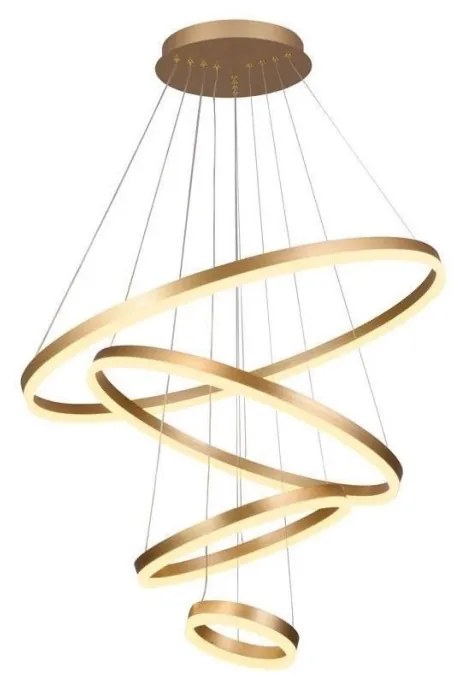 LED Stmievateľný luster na lanku LED/165W/230V 3000-6500K + diaľkové ovládanie