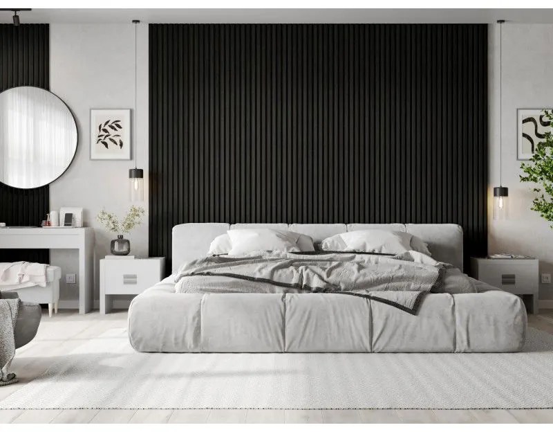 Mexen Lam-B, akustické stenové lamely 275 × 30 cm, HDF doska 4 mm, technická dyha, dub čierny striebristý, S100-275307-3015-025