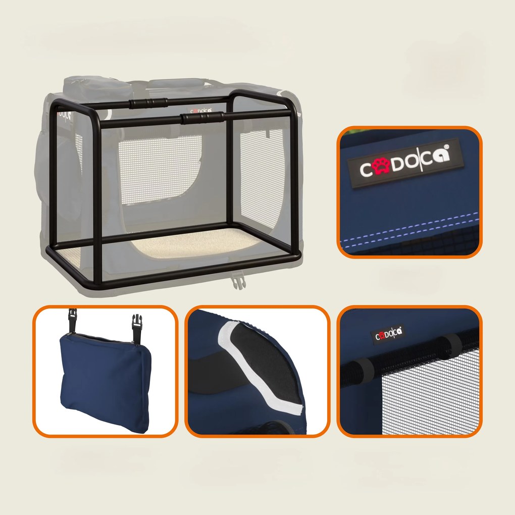 InternetovaZahrada Prenosná taška pre psa S 50x34x36 cm - modrá
