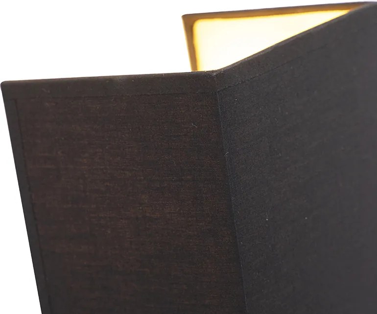 Moderná nástenná lampa čierna a zlatá - Vete