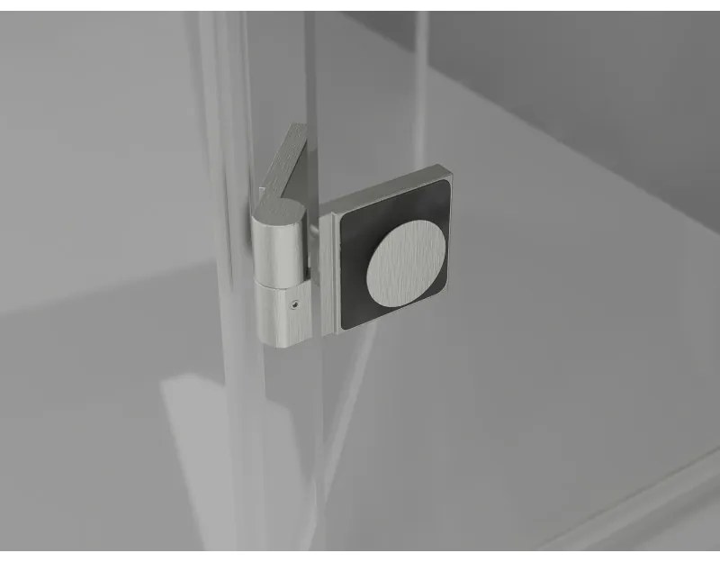 Mexen Lunar, L Duo výklopný sprchový kút 120 x 80 cm, 8mm číre sklo, oceľový profil, 834L-120L-080P-97-00