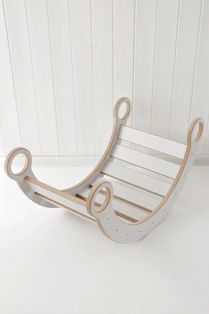 Montessori drevená hojdačka malá biela