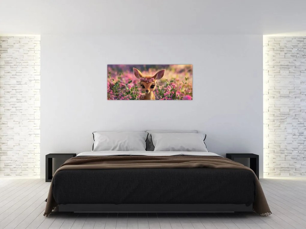 Obraz - Roztomilá srnčeka (120x50 cm)