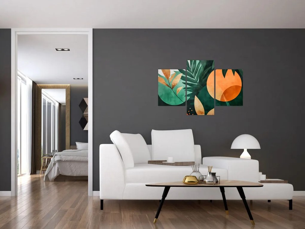 Obraz - Geometrické prírodné motívy (90x60 cm)