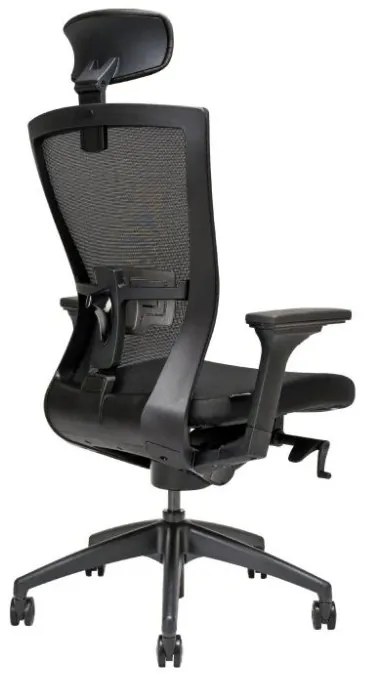 Kancelárska ergonomická stolička MERENS — látka, čierna / viac farieb Červená