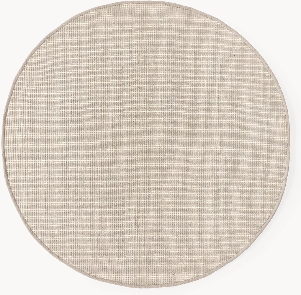 Okrúhly ručne tkaný vlnený koberec Amaro