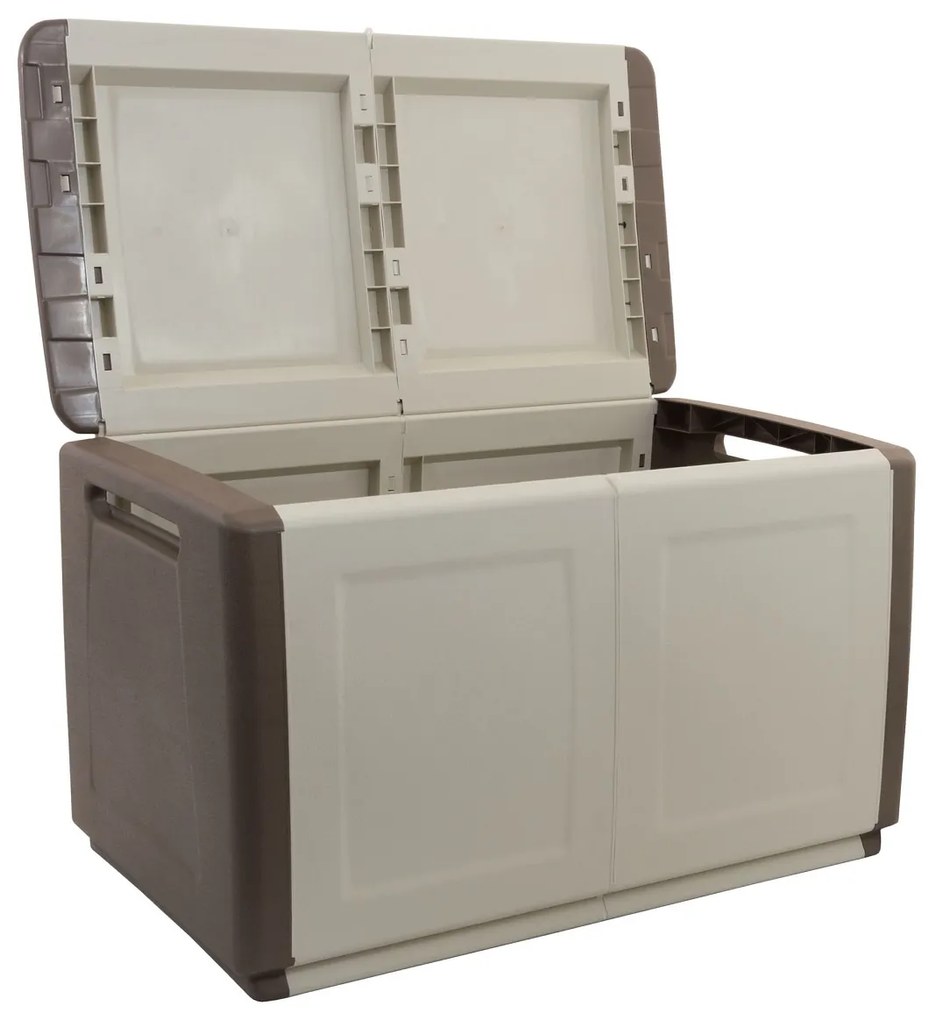 ARTPLAST Plastový úložný box Linea Cube 2dielny - béžovohnědá