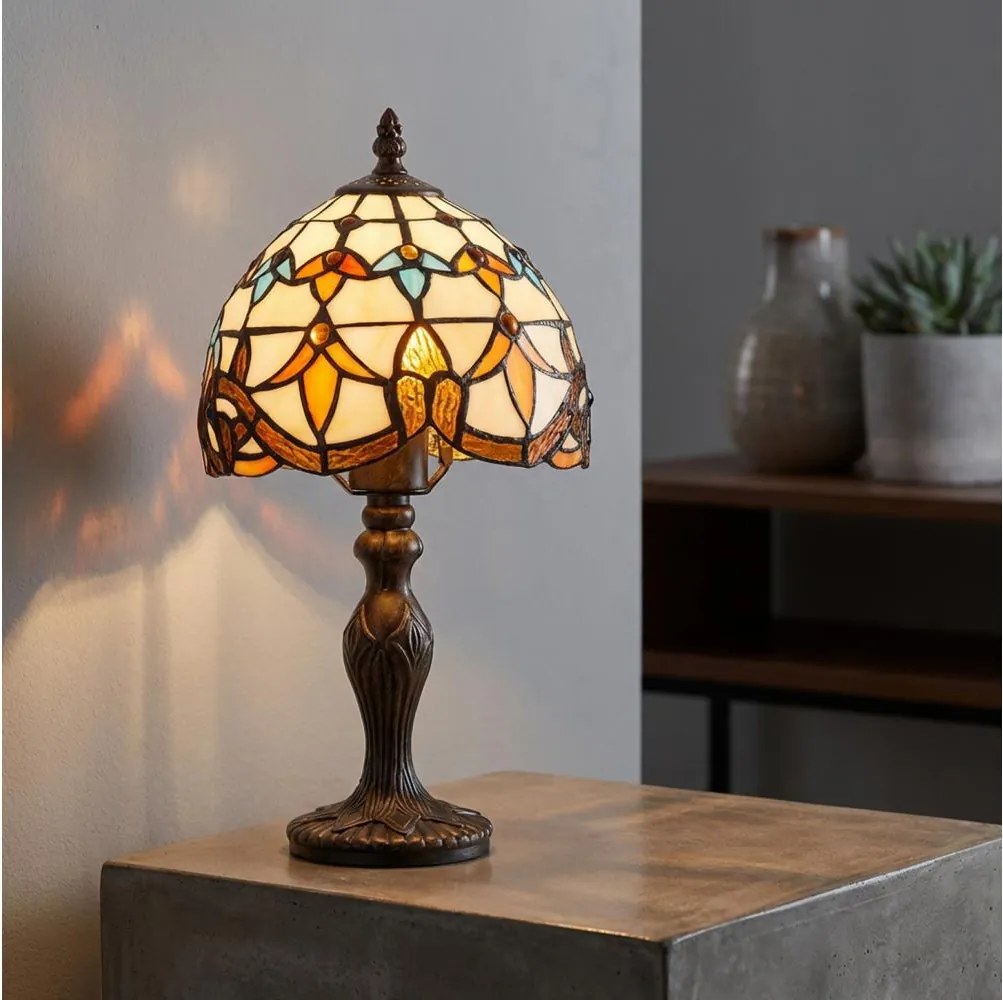 Brilagi - Tiffany vitrážová stolná lampa MIRABELLA 1xE27/60W/230V