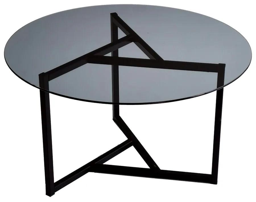 Čierny okrúhly konferenčný stolík ø 75 cm Trio - Neostill
