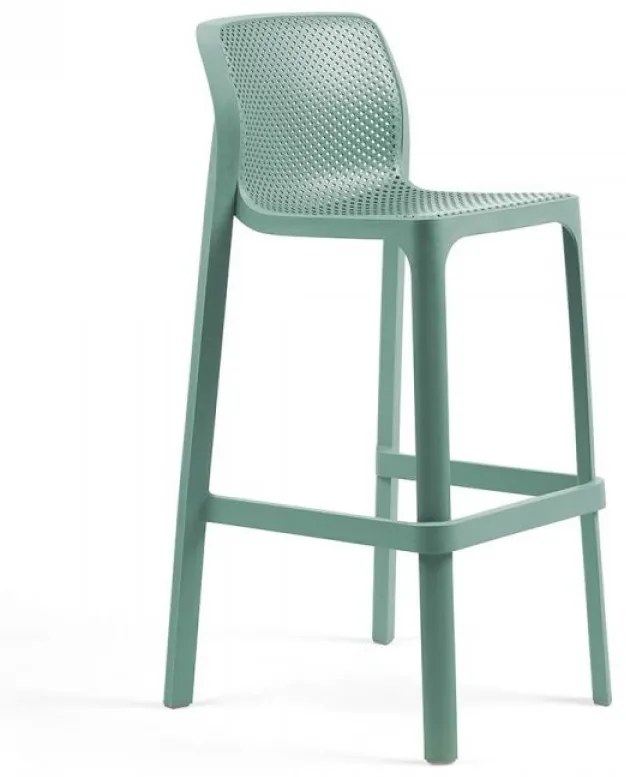NET STOOL záhradná barová stolička bez podrúčok senape