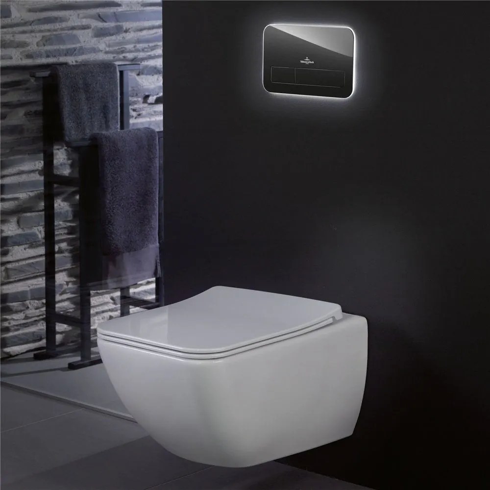 VILLEROY & BOCH Venticello WC sedátko s poklopom SlimSeat Line, s funkciou QuickRelease a Softclosing, biela alpská, 9M80S101