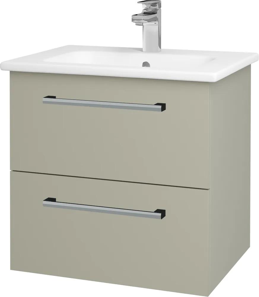 Dřevojas - Koupelnová skříň GIO SZZ2 60 - M05 Béžová mat / Úchytka T03 / M05 Béžová mat (202019C)