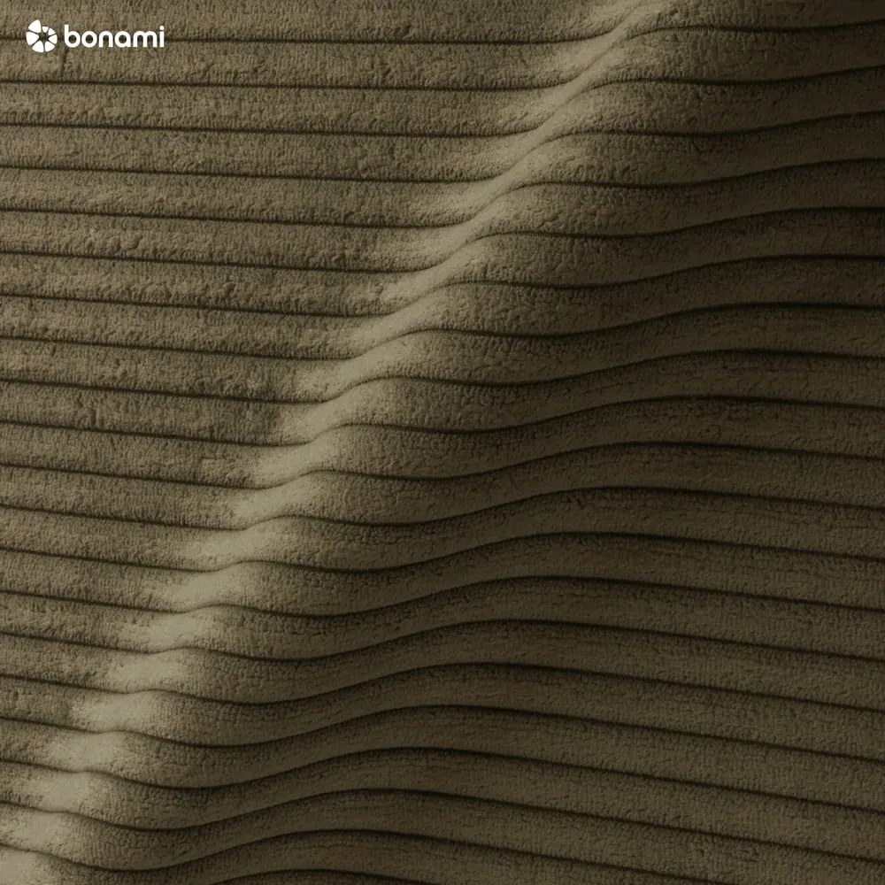 Zelená menčestrová rozkladacia rohová pohovka (pravý roh/do tvaru "U") Tori – Bonami Selection