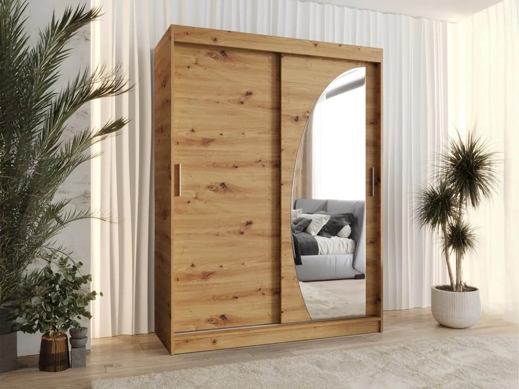 Šatníková skriňa Grilion 150, zásuvka: áno, Farby: dub artisan