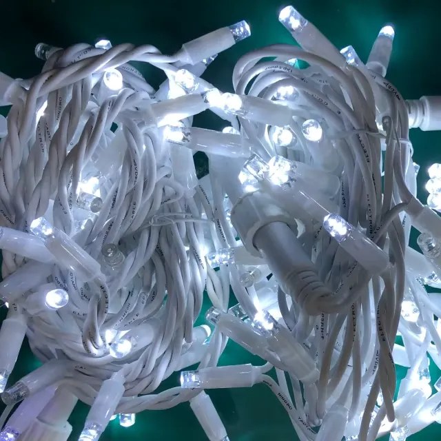 Vianočné svetielka LED záclona FLASH studená biela 1000 LED