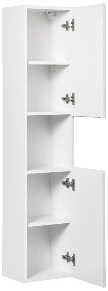 Závesná kúpeľňová skrinka Capri 830 1D biely lesk/dub kraft zlatý