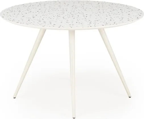 Jedálenský stôl Aramis 120 cm terrazzo biely