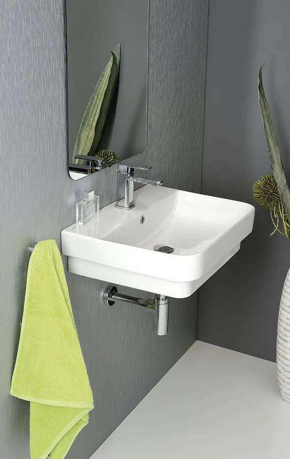 Isvea Isvea, SOTT AQUA umývadlo 57 cm, zápustné do dosky, 10SQ50057