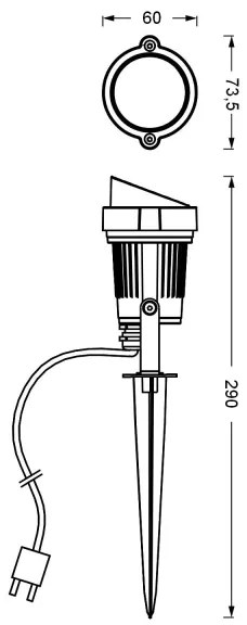 Ledvance - LED Vonkajšia lampa SPOT SPIKE LED/1W/12V IP44