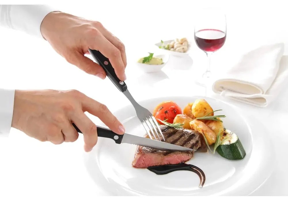 Súprava 6 antikoro vidličiek na steak Hendi
