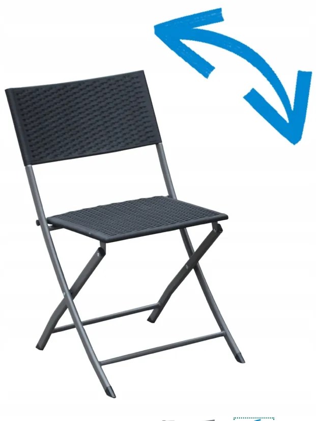 Zostava nábytku na balkón v antracitovej farbe