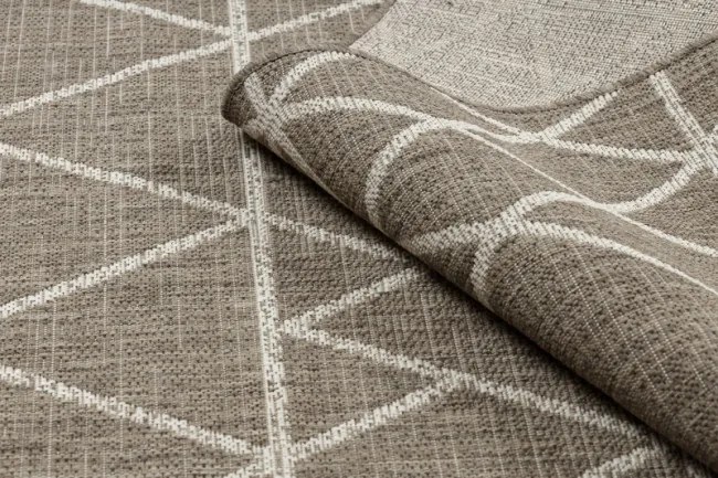 Koberec Šnúrkový SIZAL FLOORLUX 20508 taupe / champagne Trojuholníky