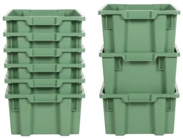 Stohovateľná zasúvacia prepravka TELLUS 600 x 400 x 270 mm