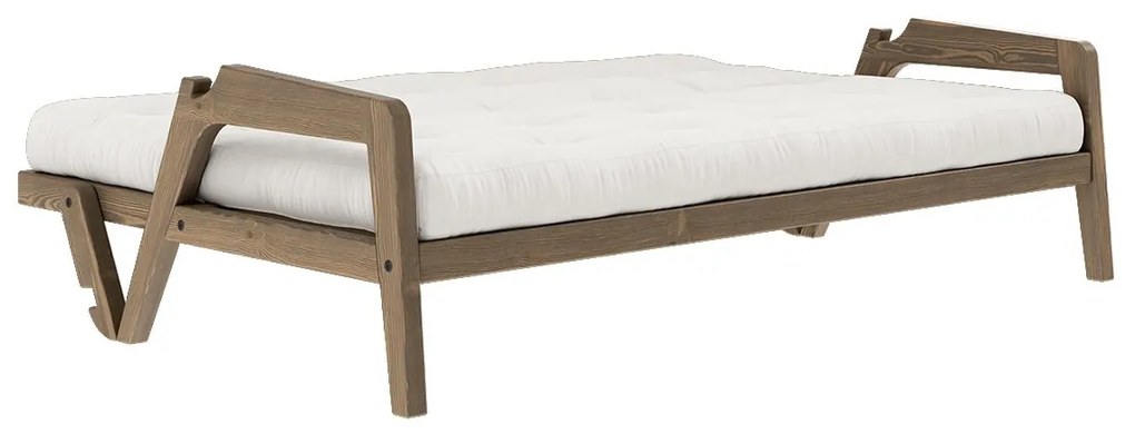 Variabilná pohovka Grab Natural/Carob Brown 204 × 90 × 93 cm / 204 × 130 × 43 cm